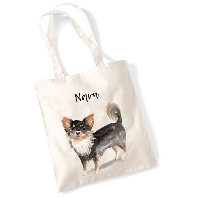 Hovedbilde Totebag Langhåret chihuahua