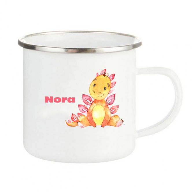 Hovedbilde Emaljekopp Dino Oransje