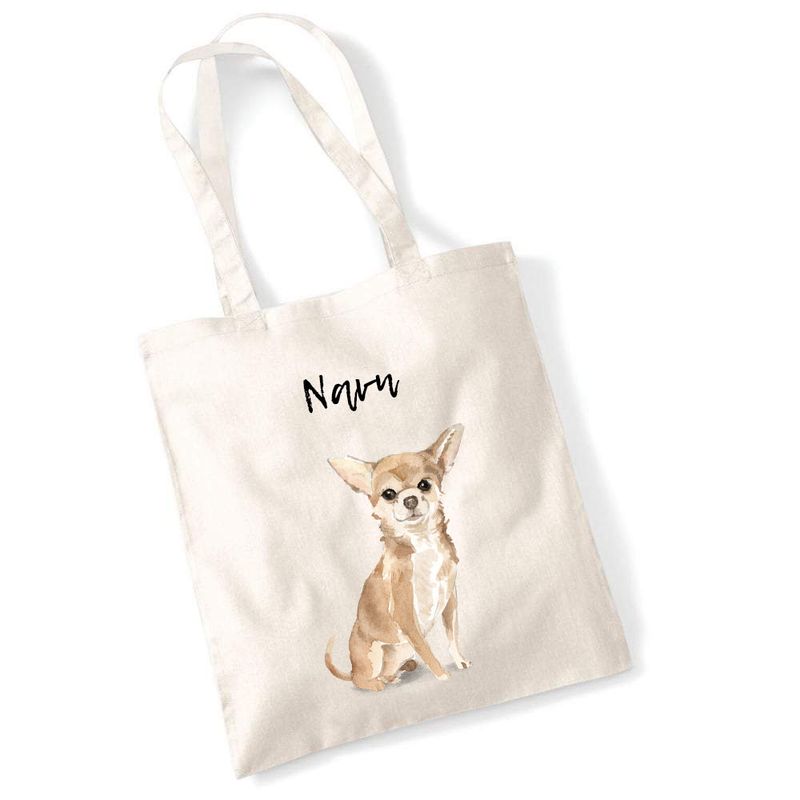 Totebag Chihuahua brun