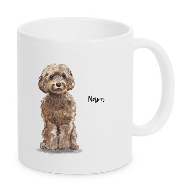 kopp Cockapoo brun mørk
